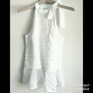 Anthropologie Shoshanna Lyza Lace Peplum L NWT